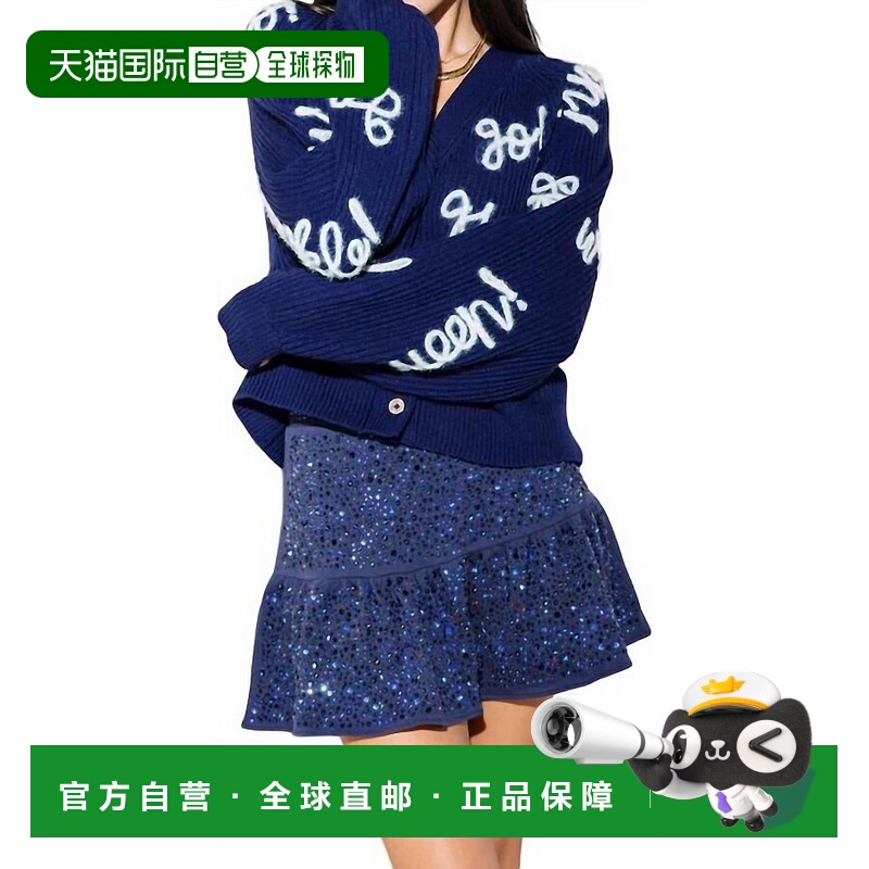 自营 queen of sparkles女式Go Fight Win蓝蓝开衫 美国奥莱直发