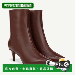 自营Women's Franco Sarto Anna Boots Warm Brown Leather Side