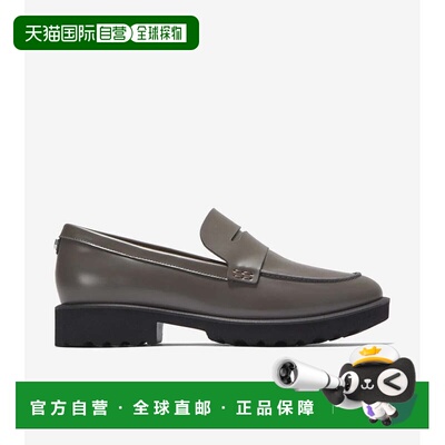 自营Women's Cole Haan Geneva W29787 Flat Gray Leather Penny