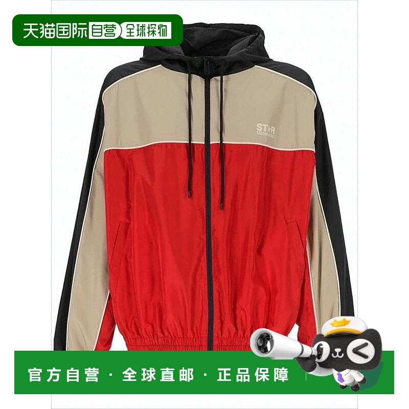 自营golden gooseColor-Block Casual Jacket With Drawstring Ho