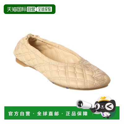 自营 Burberry Sadler Leather Ballet Flat - clay 美国奥莱直发