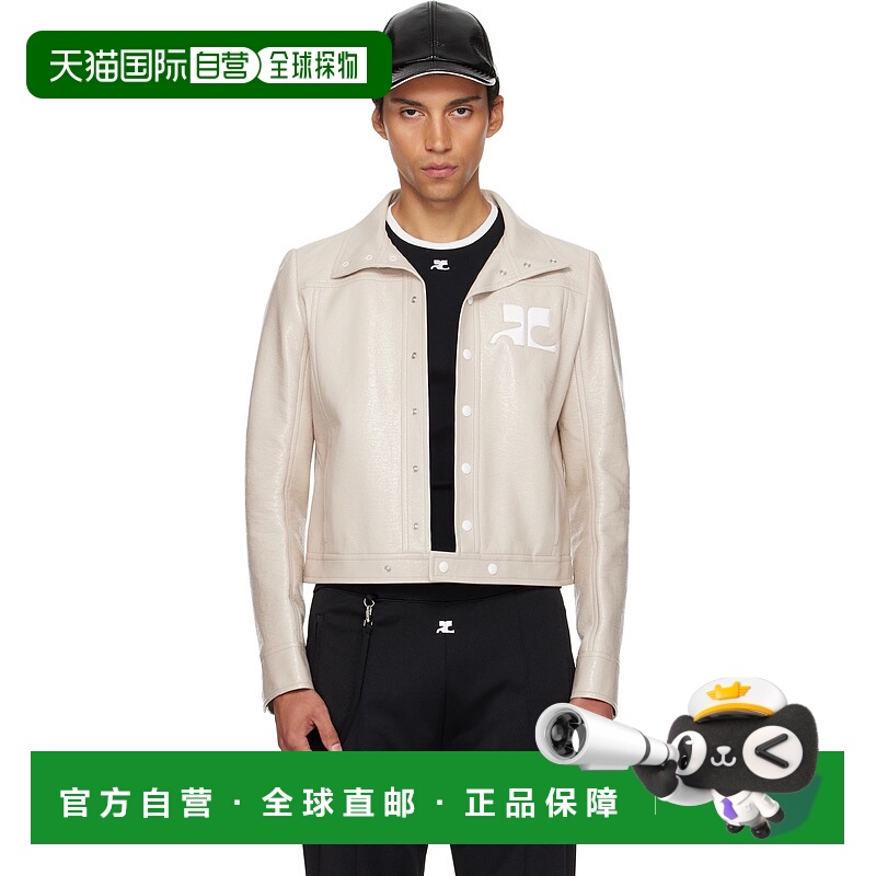1h可退 香港直邮潮奢 Courreges 男士 米色 Reedition 系列夹克 P