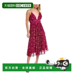 Catarina AMUR 褶皱中长连衣裙蓬蓬裙 美国直邮 1h可退