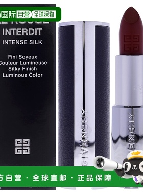 美国直邮GivenchyLe Rouge Interdit 浓密丝滑唇膏女士唇膏3.5ml
