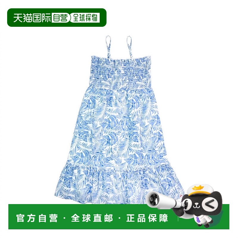 自营 appaman女童 Madison 连衣裙（蓝色棕榈色） - blue palms