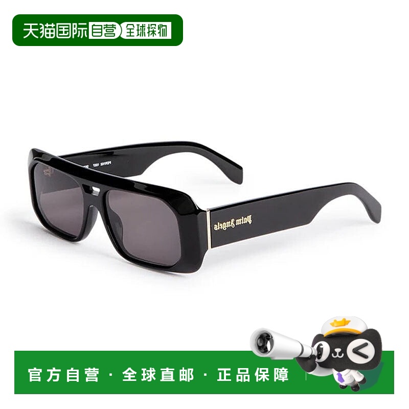 自营Palm Angels Sunglasses Rectangle Full Rim, Black Frame A