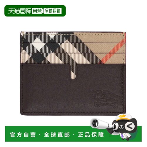 自营burberryCheck Pattern Smooth Calf Leather Card Holder -