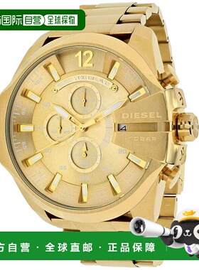 自营Diesel Men's Mega Chief Gold tone Dial Watch - gold tone