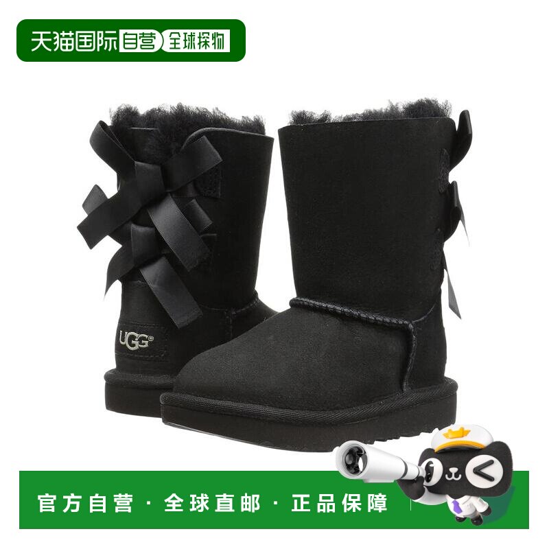 1h可退 【美国直邮】UGG Kids|Bailey 纽扣蝴蝶结雪地靴童鞋透气