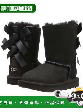 1h可退 【美国直邮】UGG Kids|Bailey 纽扣蝴蝶结雪地靴童鞋透气