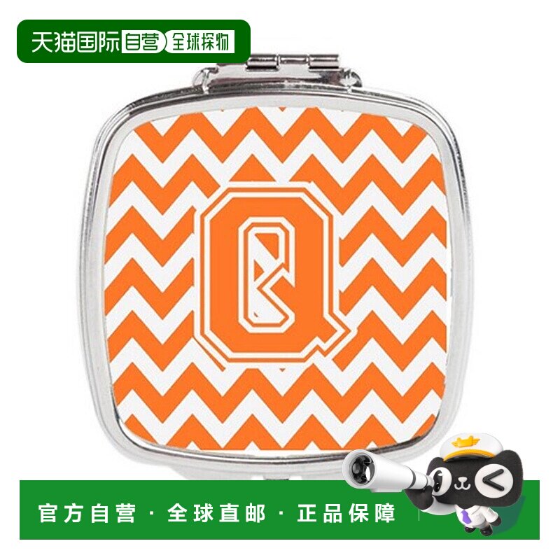 自营 Carolines Treasures CJ1046-QSCM 字母 Q 雪佛龙橙色正品