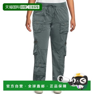 自营Women's XCVI Yukio Cargo Pants Gray Drawstring Waist Ath