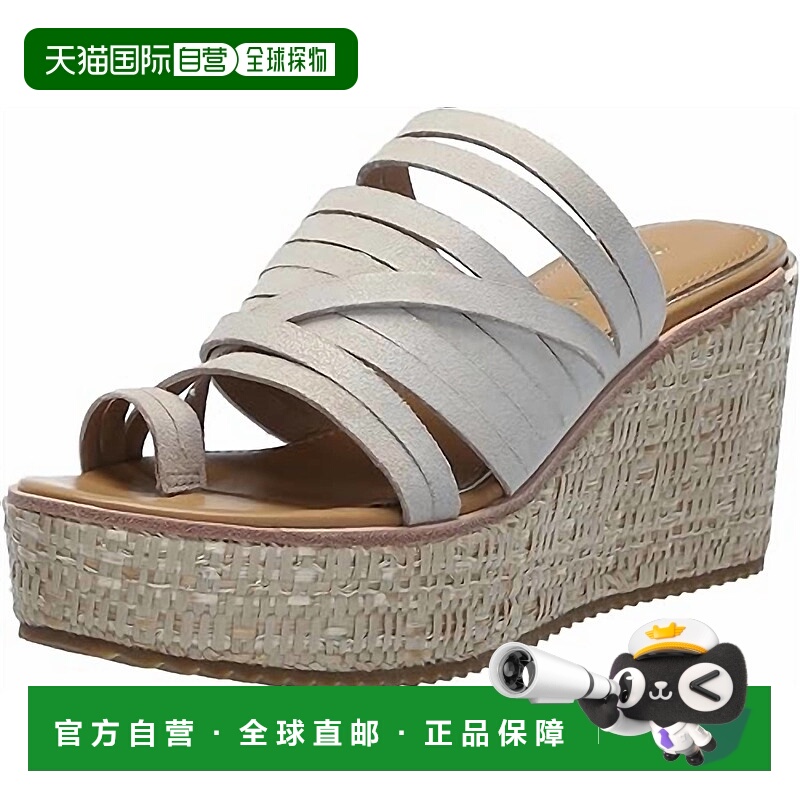 自营 donald pliner普拉蒂诺女式伊萨卡楔形凉鞋-普拉蒂诺 美国奥