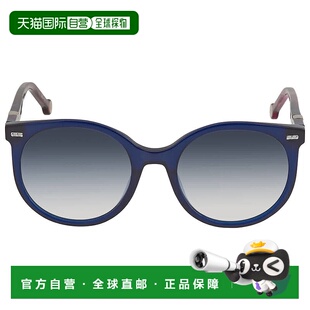 自营Carolina Herrera Gradient Blue Round Ladies Sunglasses C