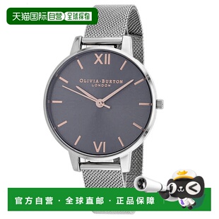 自营olivia burton奥利维亚 伯顿女士灰色表盘手表-灰色 美国奥莱
