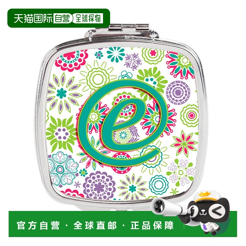 自营 Carolines Treasures CJ2011-ESCM 字母 E 花朵粉红色正品