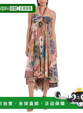 自营 Zimmermann Devi 挂脖真丝长连衣裙 - 蓝色 美国奥莱直发