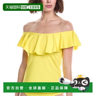 自营Trina Turk Monaco Ruffle Tankini上衣-黄色 美国奥莱直发