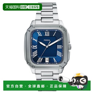 自营Fossil Men's Crosby Blue Dial Watch - blue 美国奥莱直发