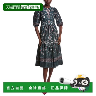 Midi Line Dress 美国奥莱直发 自营Marchesa green Notte