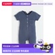 Short Romper blue 自营babycottonsWaffle graphite 美国奥莱