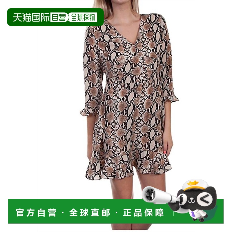 自营 scully灰色/多色/多色Python印花连衣裙 美国奥莱直发