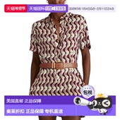 Greta Print Playsuit 自营Reiss burgundy 美国奥莱直发