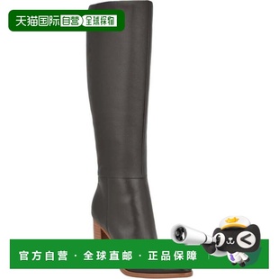 自营Guess Lannie Boots Women's Dark Brown Leather Almond Toe