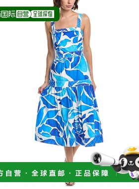 自营Milly Annette Dream Poplin Dress - blue 美国奥莱直发
