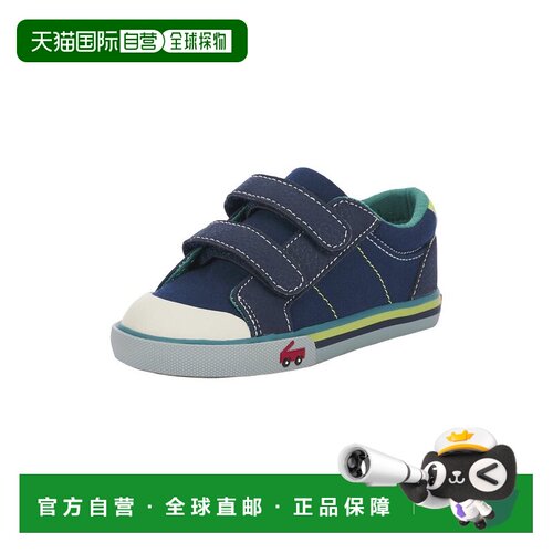 自营see kai run参见Kai Run Waylon运动鞋-海军/石灰 美国奥莱直