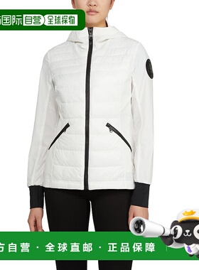 自营 Pajar 女士 Cressy 混合媒体通道绗缝弹力羽绒服 - 白色 op