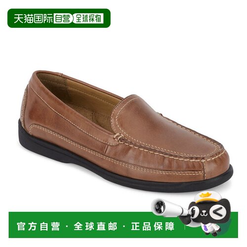 自营Dockers Mens Catalina皮革休闲便鞋-马鞍棕褐色 美国奥莱直