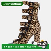 Beige Calf black 自营Aquazzura Leopard Print Hair Gladiator