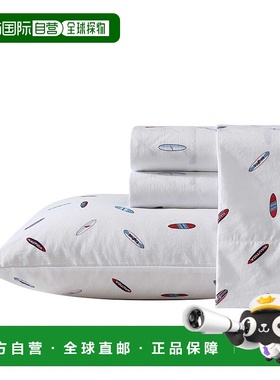 自营 Nautica High Surf Twin Xl 床单套装 - 蓝色深度 美国奥莱