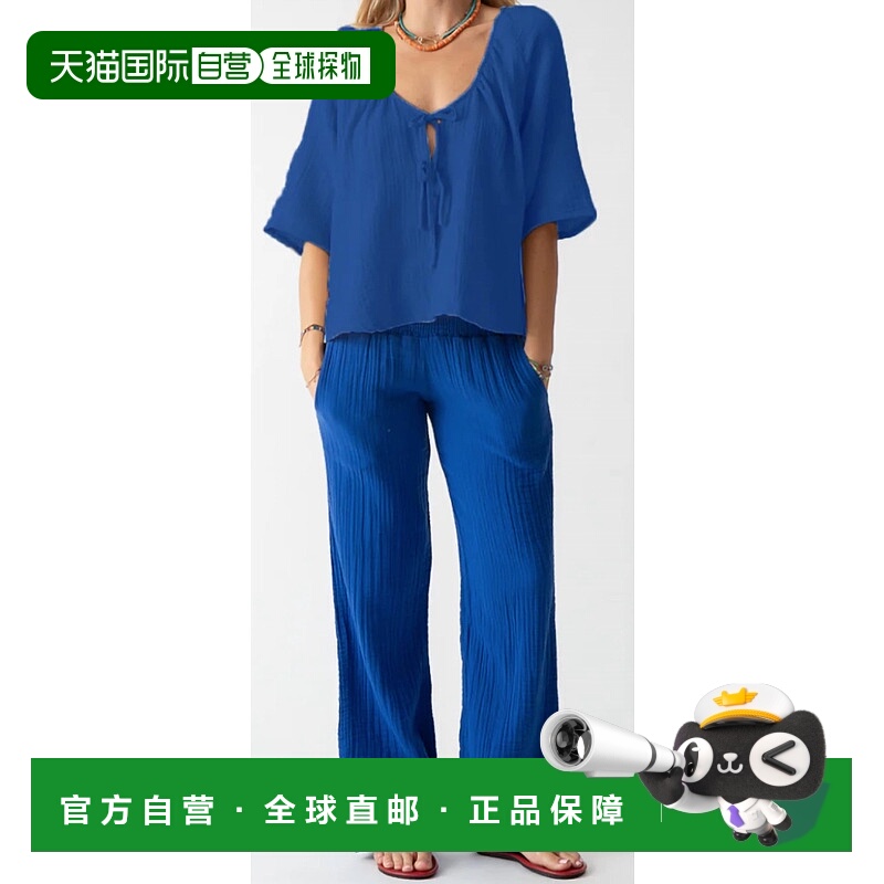 自营electric & roseMindy Scoopneck Top In Royal Blue - royal