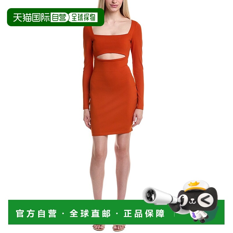 自营susana monaco Open Back & Front Mini Dress - orange 美国