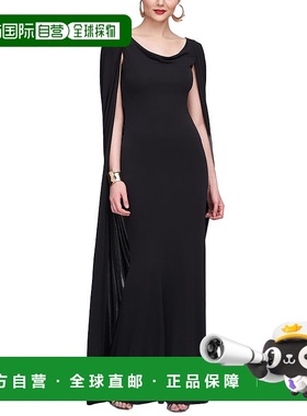 自营 Halston Akeem Gown - black 美国奥莱直发连衣裙长裙