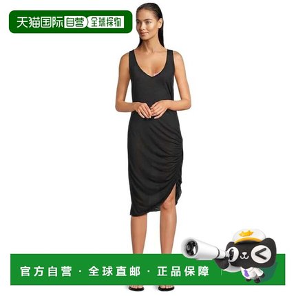 自营Women's Becca Breezy Basics Cover Up Black V-Neck Sleeve