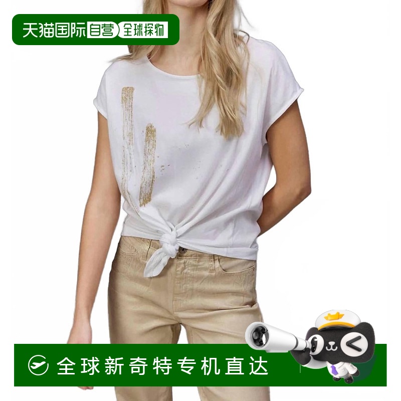 自营 charlie b金属-金属箔印花前结上衣 【美国奥莱】直发