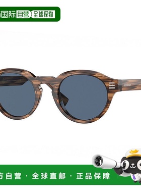 自营 Burberry太阳镜圆形全边，棕色镜架和深蓝色镜片Be440440968