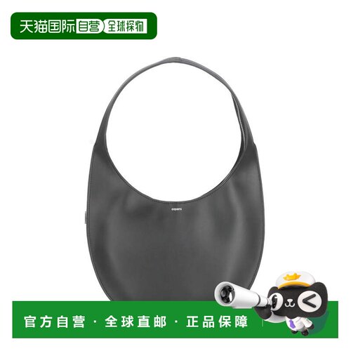 自营coperni新月形软皮单肩包，搭配对比Logo灰色 美国奥莱直发