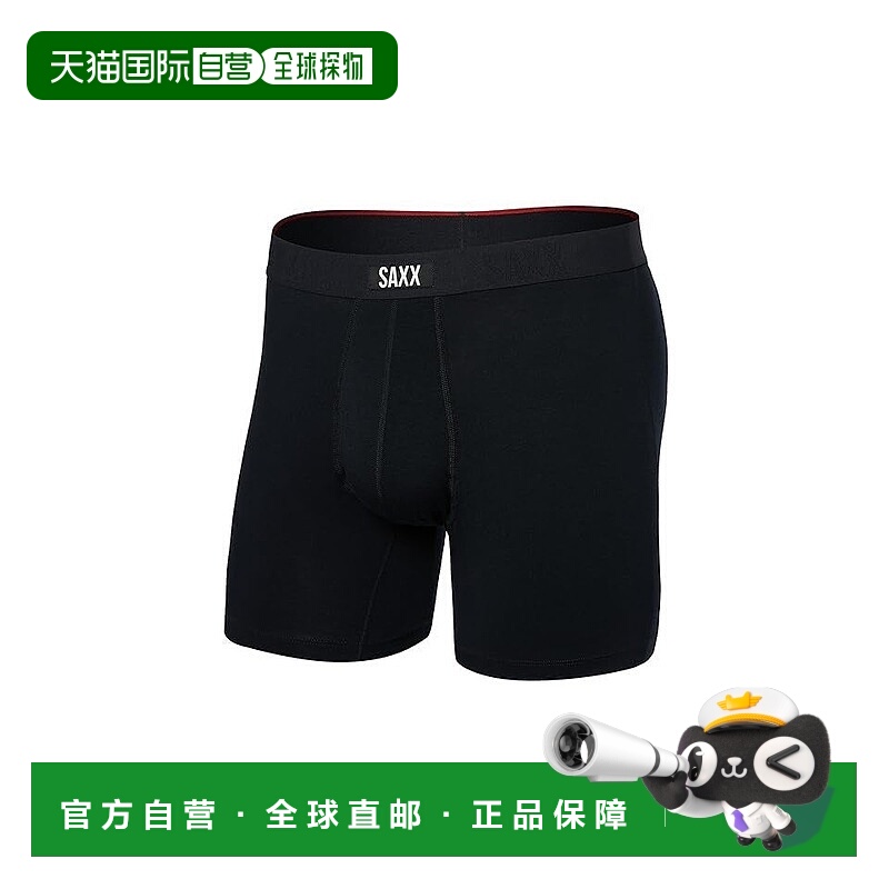 自营 Saxx Vibe Xtra男式软平角内裤黑色弹力内衣BUU140-黑色 美