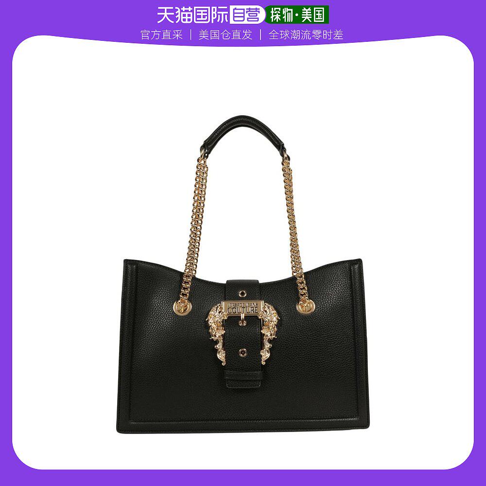 【美国直邮】Versace范思哲女士单肩手提包黑色简约出勤