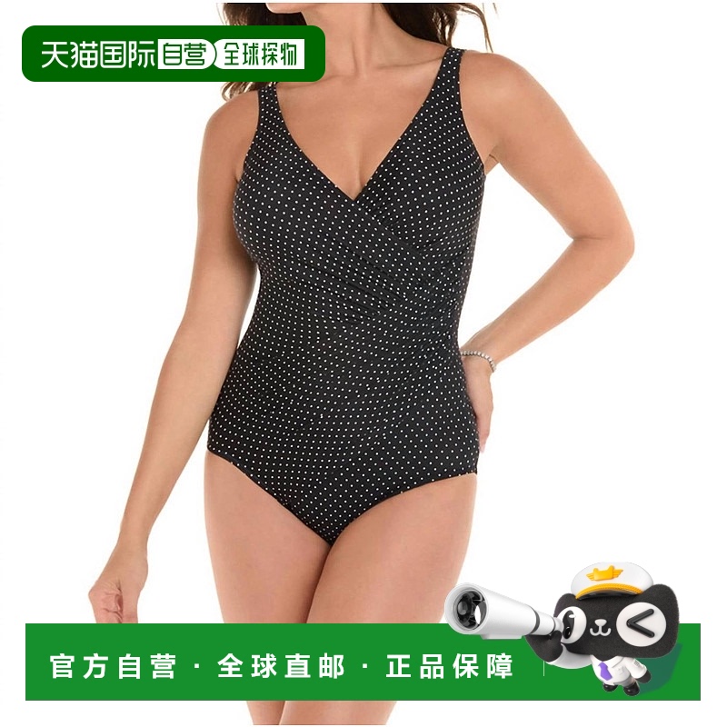 自营 miraclesuitPin Point Oceanus Surplice One Piece Swimsui