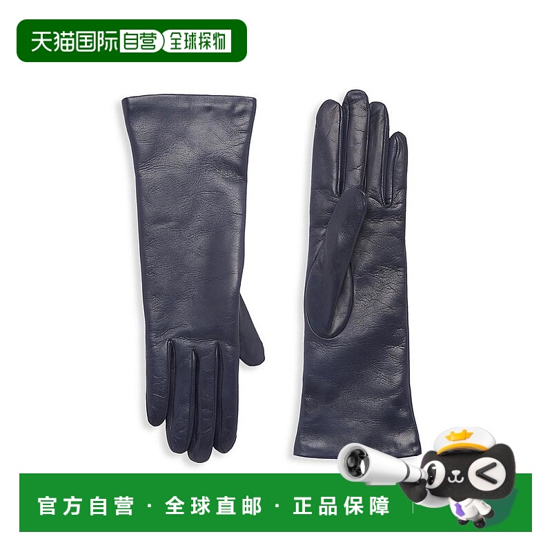 1h可退 【美国直邮】Saks Fifth Avenue COLLECTION 羊绒内衬皮革