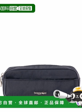 自营baggallini Women's Long Pocket Cosmetic Bag - french nav