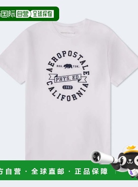 自营Aeropostale Cali Bear Applique Graphic Tee - bleach 美国
