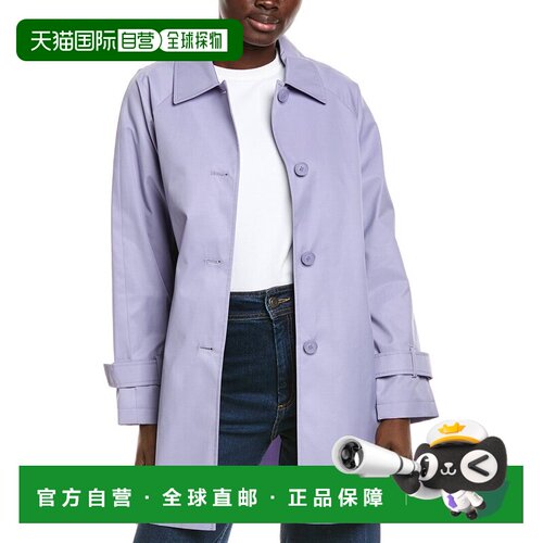 自营Via Spiga Balmac Single-Breasted Coat - purple 美国奥莱
