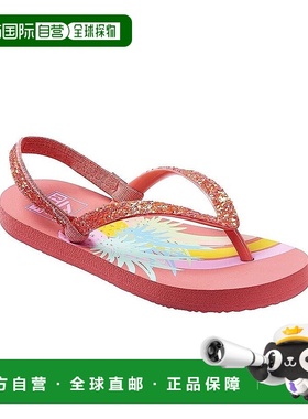 自营Reef Little Stargazer CJ2021儿童凉鞋粉色鞋跟带人字拖JOBB