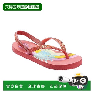 自营Reef Little Stargazer CJ2021儿童凉鞋粉色鞋跟带人字拖JOBB